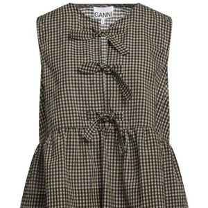 Ganni houndstooth tank blouse